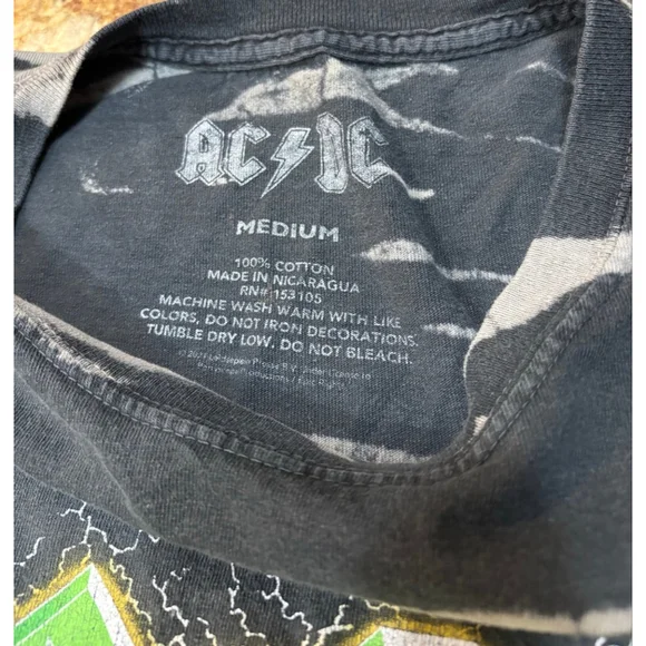 AC/DC Bleached Graphic Band Tee - Picture 4 of 4